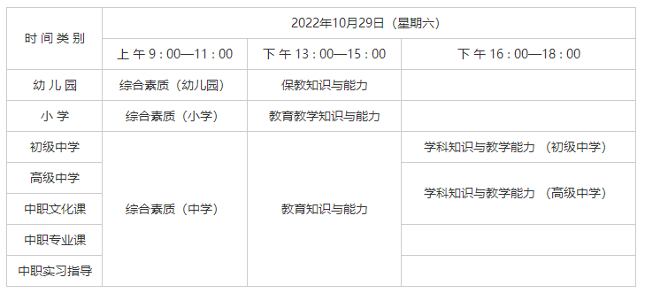 陕西省教师资格证笔试准考证打印时间