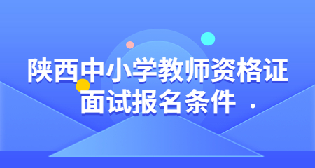 陕西中小学教师资格证面试